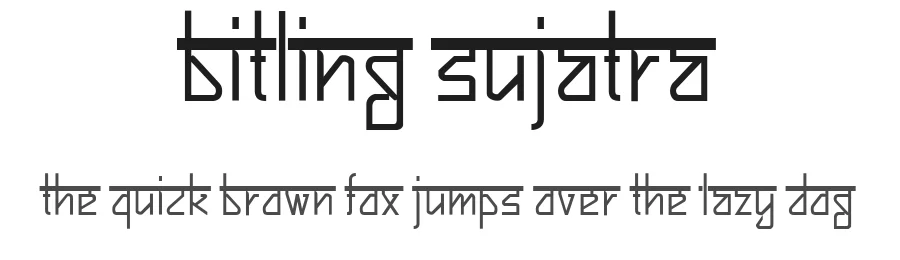 Bitling Sujatra by Rajendra Bitling — Decorative Font
