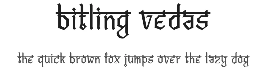Bitling Vedas by Rajendra Bitling — Decorative Font