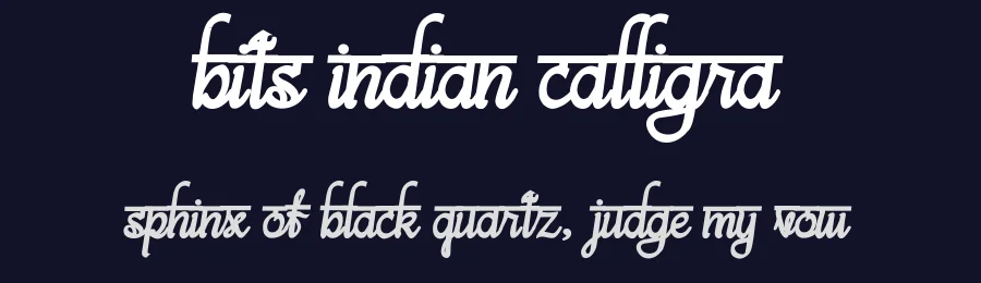 Bits Indian Calligra by Rajendra Bitling — Decorative Font — thumbnail 2