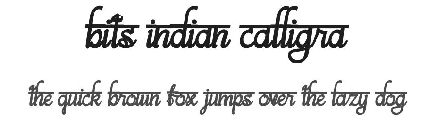 Bits Indian Calligra by Rajendra Bitling β Decorative Font