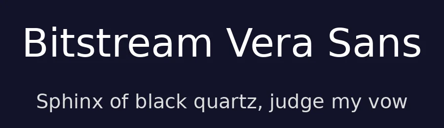 Bitstream Vera Sans by The Gnome Project — Sans Serif Font — thumbnail 2