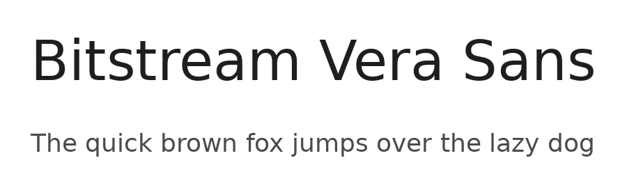Bitstream Vera Sans