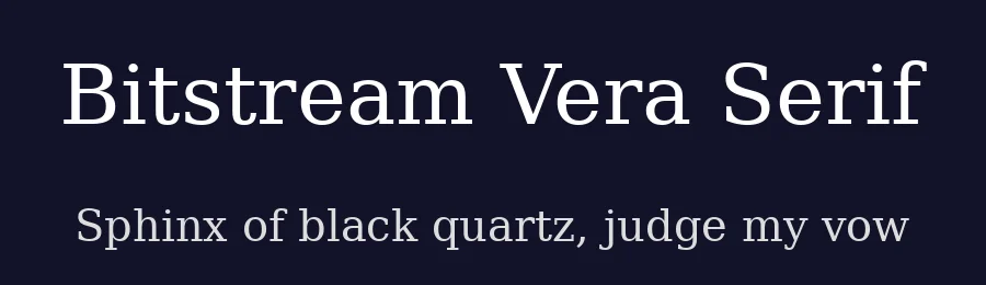 Bitstream Vera Serif by The Gnome Project — Serif Font — thumbnail 2