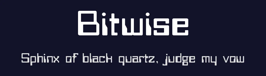 Bitwise by Digital Graphic Labs — Display Font — thumbnail 2