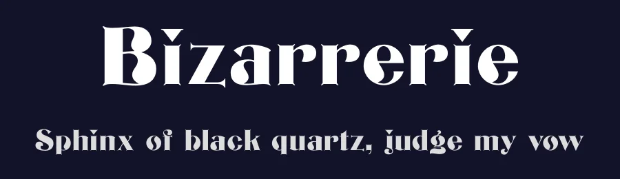 Bizarrerie by ClaudeP — Decorative Font — thumbnail 2