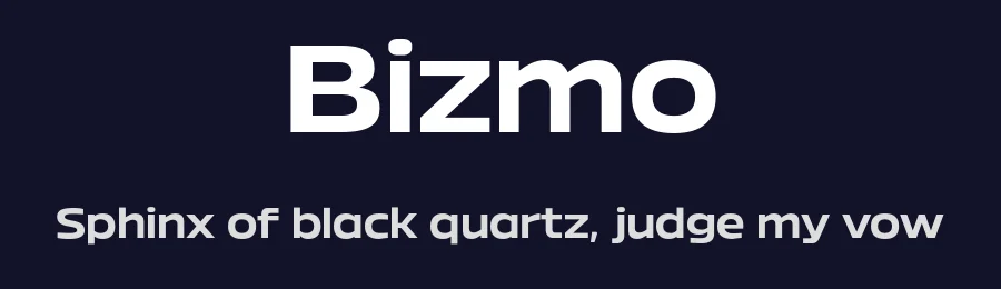 Bizmo by Eko Bimantara — Sans Serif Font — thumbnail 2