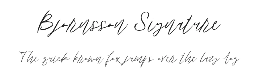 Bjornsson Signature