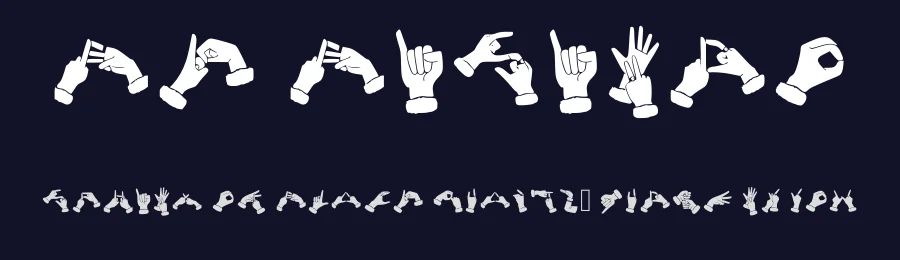 Bk Bisindo by Sunyi Bersuara — Dingbats Font — thumbnail 2