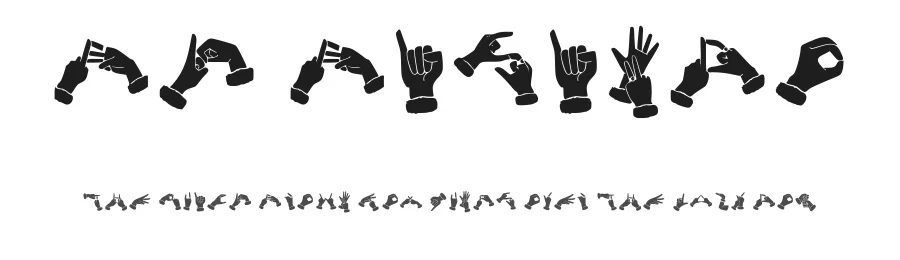 Bk Bisindo by Sunyi Bersuara — Dingbats Font