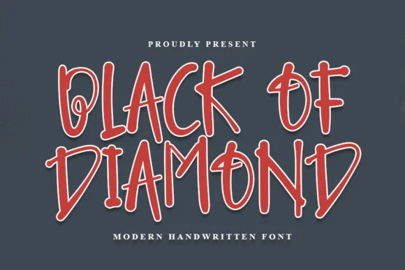Black of Diamond Font by NYA Letter — Script Handwritten Font