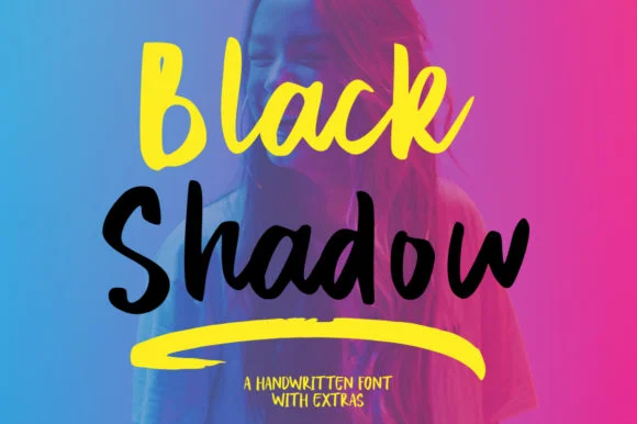 Black Shadow Font by masinong — Script Handwritten Font