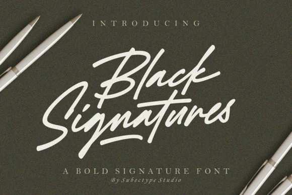 Black Signatures Font by Subectype — Script Handwritten Font