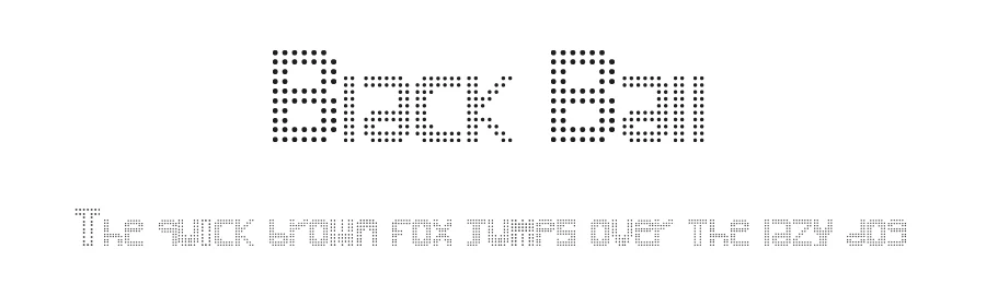Black Ball by Ding Bang β Display Font