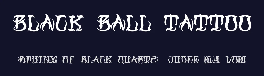 Black Ball Tattoo by Billy Argel Fonts ® — Decorative Font — thumbnail 2