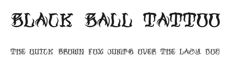 Black Ball Tattoo by Billy Argel Fonts ® — Decorative Font