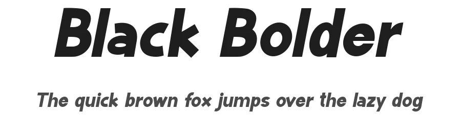 Black Bolder