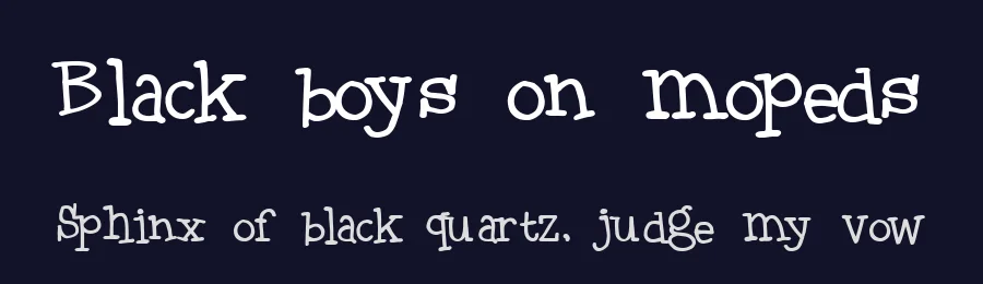 Black boys on mopeds by Pizzadude — Decorative Font — thumbnail 2