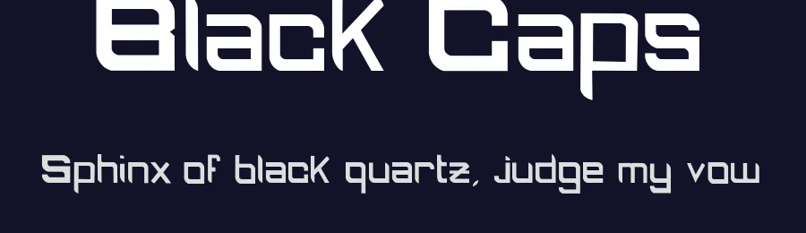Black Caps by Gianluca Aiello — Display Font — thumbnail 2