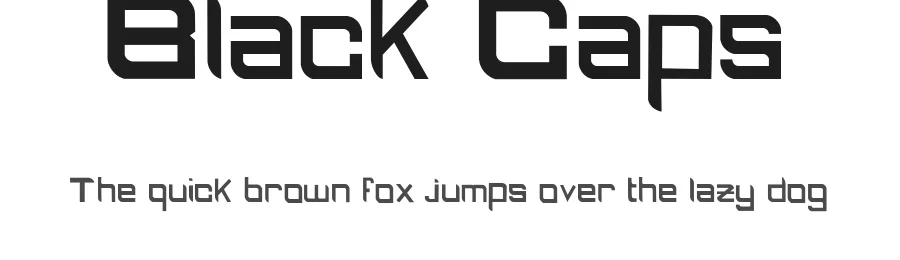 Black Caps by Gianluca Aiello — Display Font
