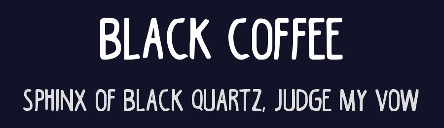 Black Coffee by Jeremy Dixon — Decorative Font — thumbnail 2