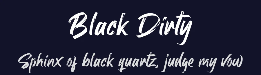 Black Dirty by Kong Font — Script Handwritten Font — thumbnail 2
