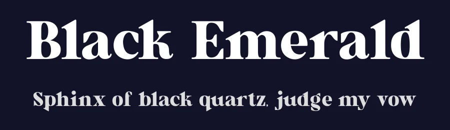 Black Emerald by Aluyeah Studio — Serif Font — thumbnail 2