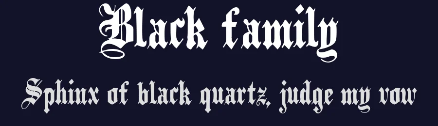 Black family by Paul Lloyd — Blackletter Font — thumbnail 2