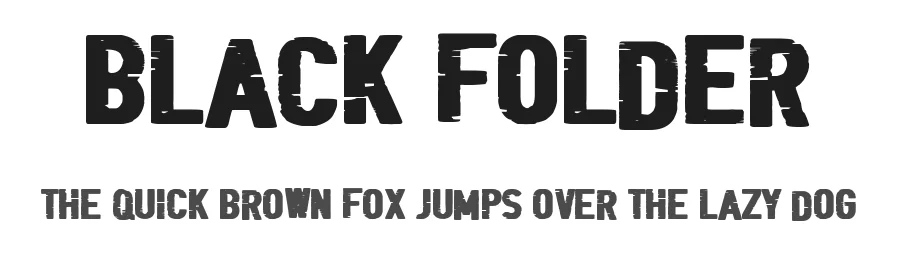 Black Folder by Woodcutter — Decorative Font