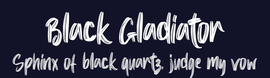 Black Gladiator by Letterara — Script Handwritten Font — thumbnail 2