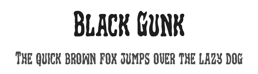 Black Gunk by Iconian Fonts โ Decorative Font