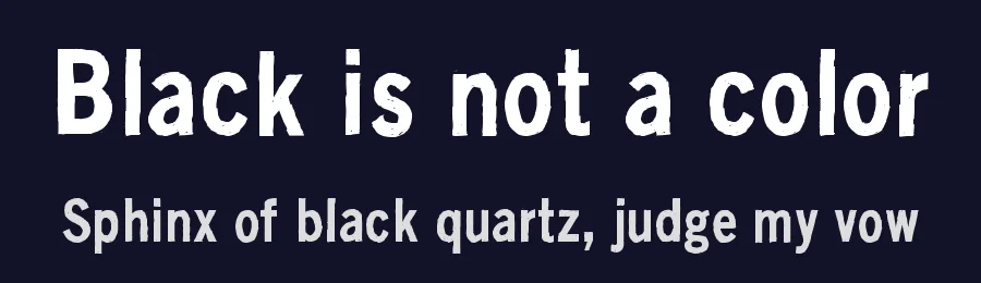 Black is not a color by Juha Korhonen — Decorative Font — thumbnail 2
