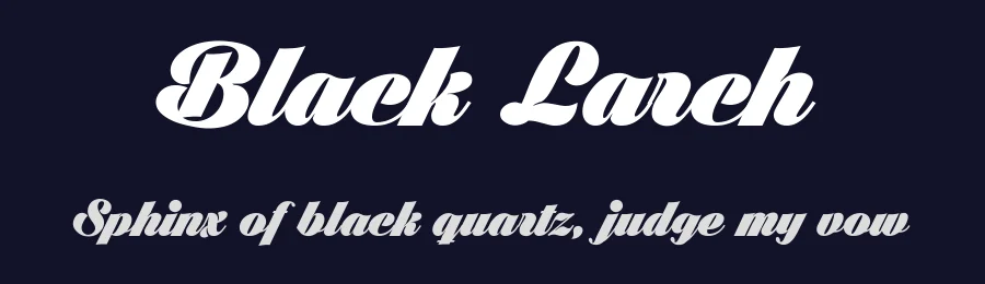 Black Larch by Måns Grebäck — Script Handwritten Font — thumbnail 2