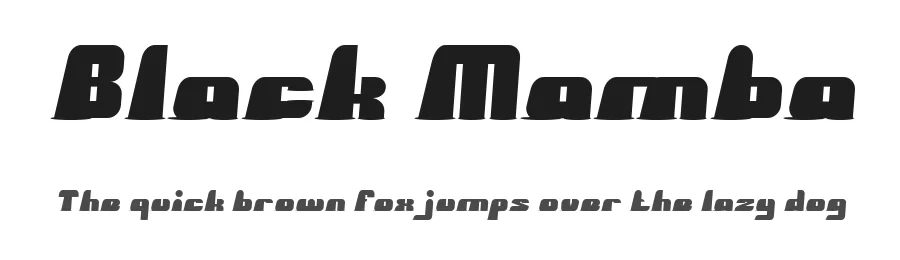 Black Mamba by weknow — Decorative Font