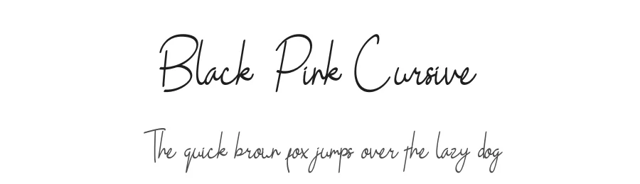 Black Pink Cursive