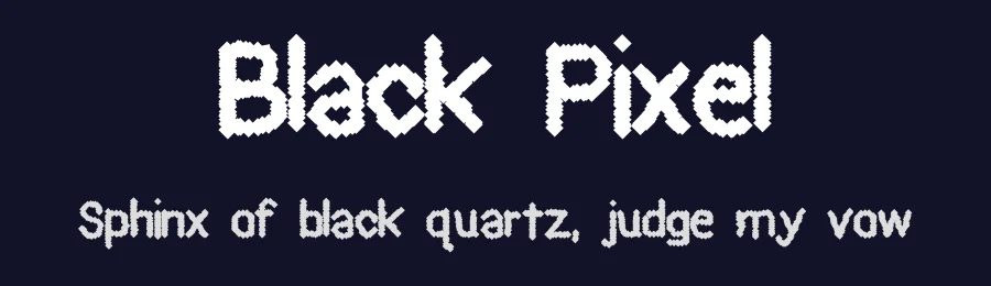 Black Pixel by Geronimo Font Studios — Decorative Font — thumbnail 2