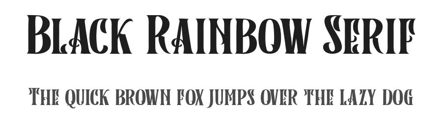 Black Rainbow Serif