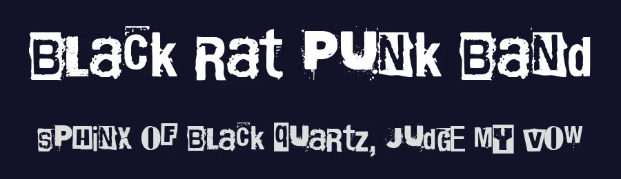 Black Rat Punk Band by Woodcutter — Decorative Font — thumbnail 2