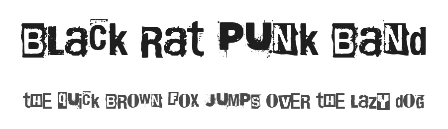 Black Rat Punk Band by Woodcutter — Decorative Font