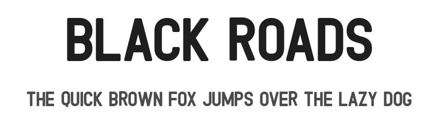 Black Roads by Sibelumpagi — Sans Serif Font