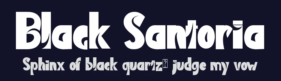 Black Santoria by Yoga Letter — Decorative Font — thumbnail 2