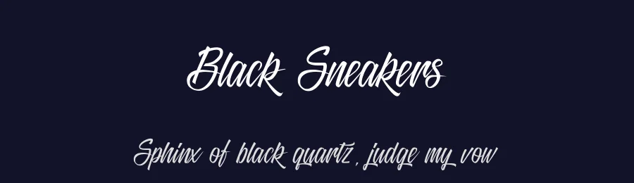 Black Sneakers by Cat.B — Script Handwritten Font — thumbnail 2