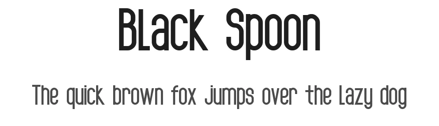 Black Spoon by alien foundery — Sans Serif Font