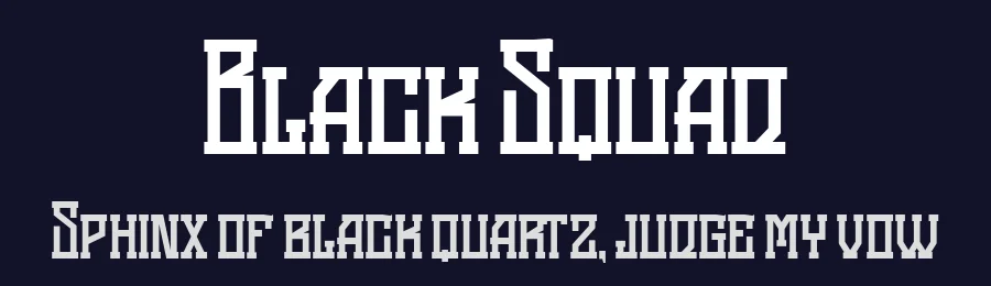 Black Squad by Blankids — Decorative Font — thumbnail 2