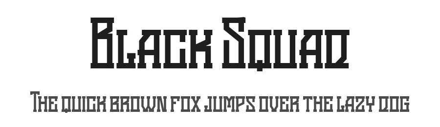 Black Squad by Blankids — Decorative Font