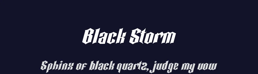 Black Storm by Solv Vast — Blackletter Font — thumbnail 2