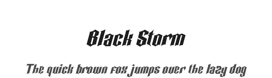 Black Storm by Solv Vast β Blackletter Font