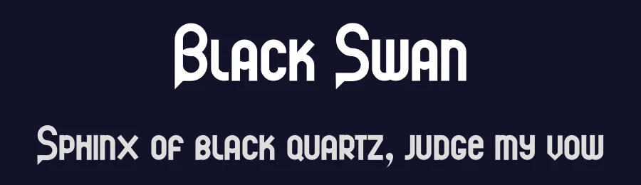 Black Swan by Irfan Hidayat — Decorative Font — thumbnail 2