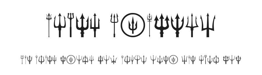 Black Trident by Woodcutter — Dingbats Font