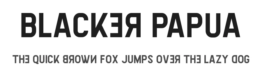 Blacker Papua by mlkwsn — Sans Serif Font