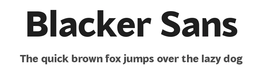 Blacker Sans by Zetafonts — Sans Serif Font